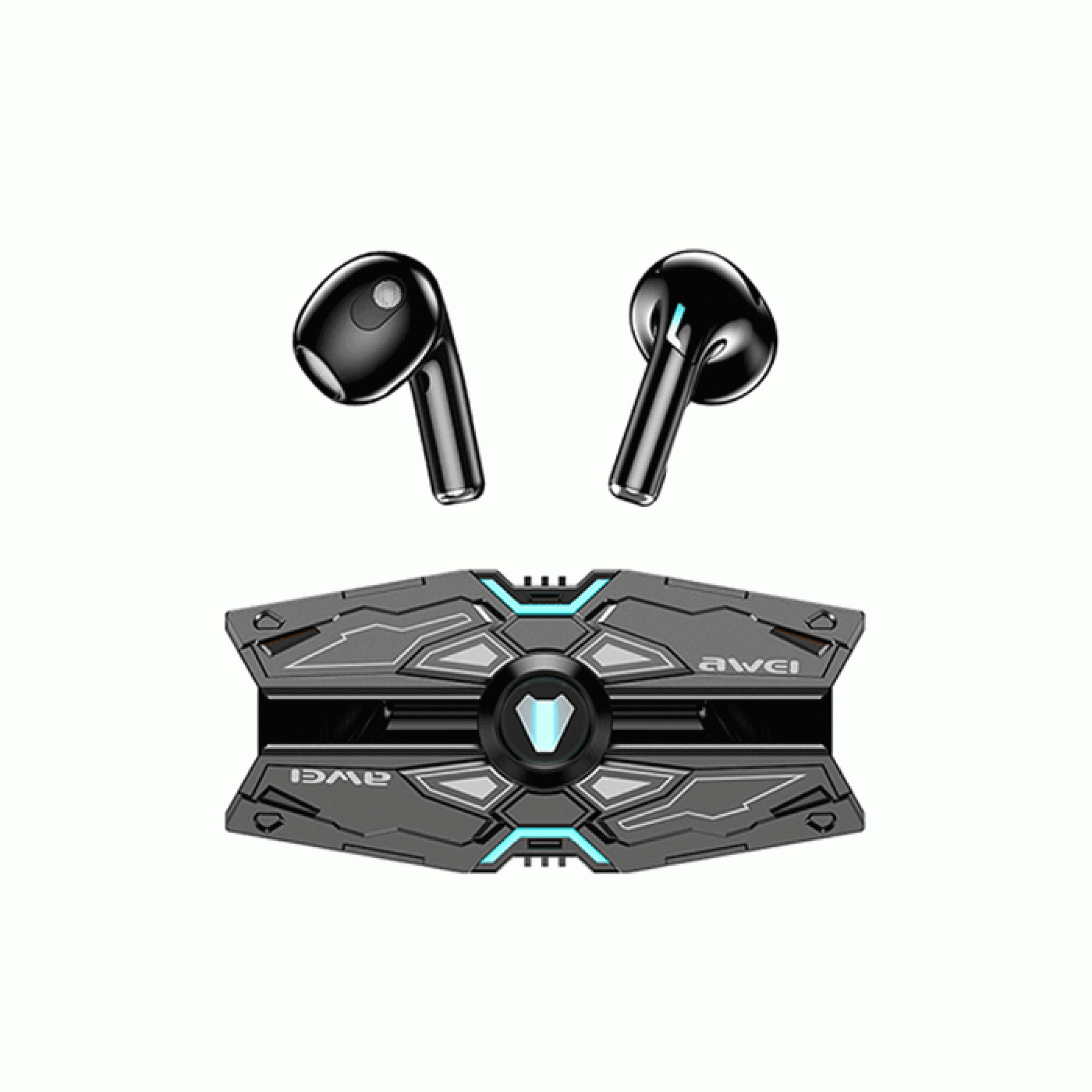Awei T64 In-ear Bluetooth Handsfree Ακουστικά με Θήκη Φόρτισης Μαύρα