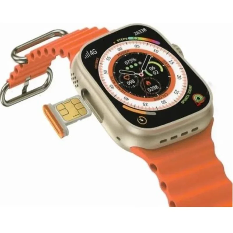 Smartbarry C90 ULTRA 4G SIM Smart Watch with 4GB RAM and 64GB Internal Memory - with 2 Straps